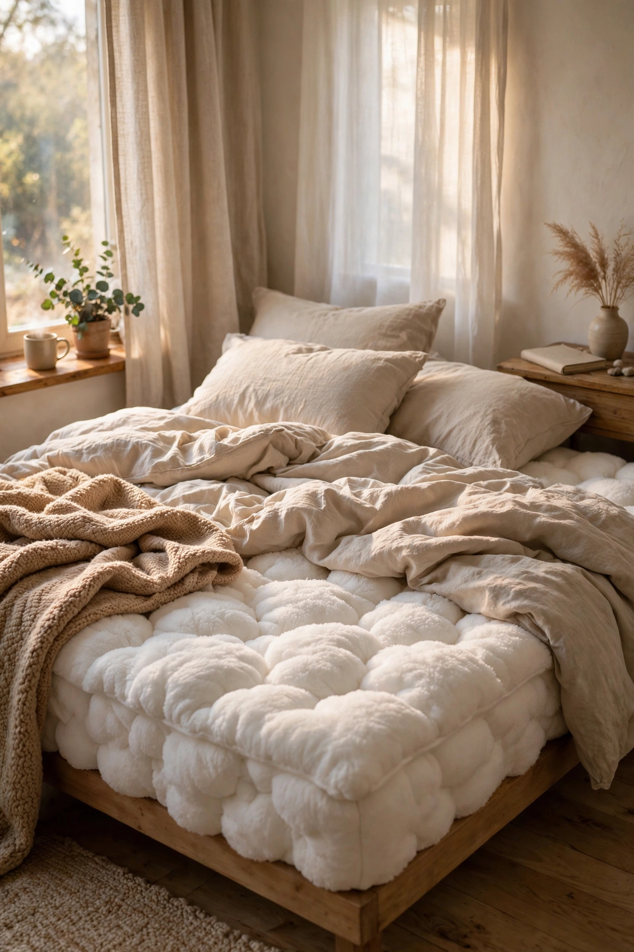 Mattress topper making an old mattress feel new and comfortable