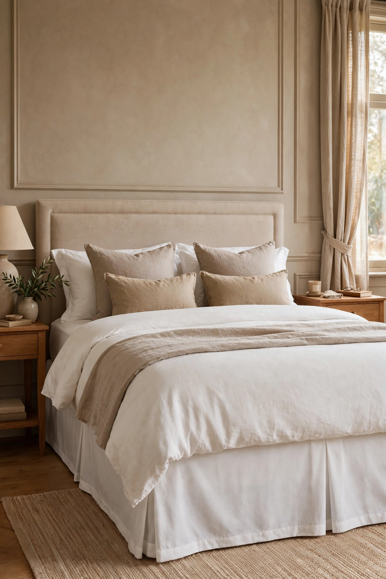 tailored white bed skirt hiding under bed storage