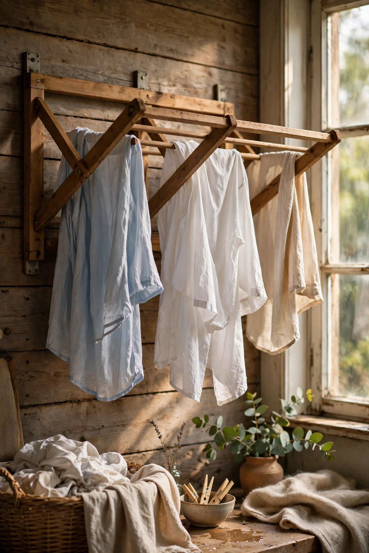 Wool dryer balls in an open dryer drum
