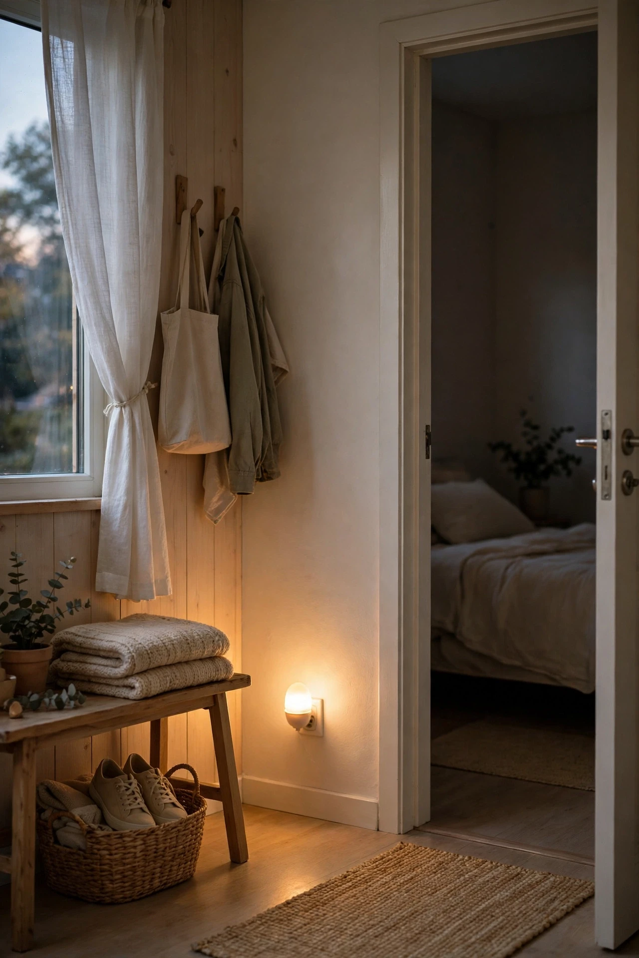 A soft night-light means guests can find their way at night without fumbling for switches or waking the whole house.