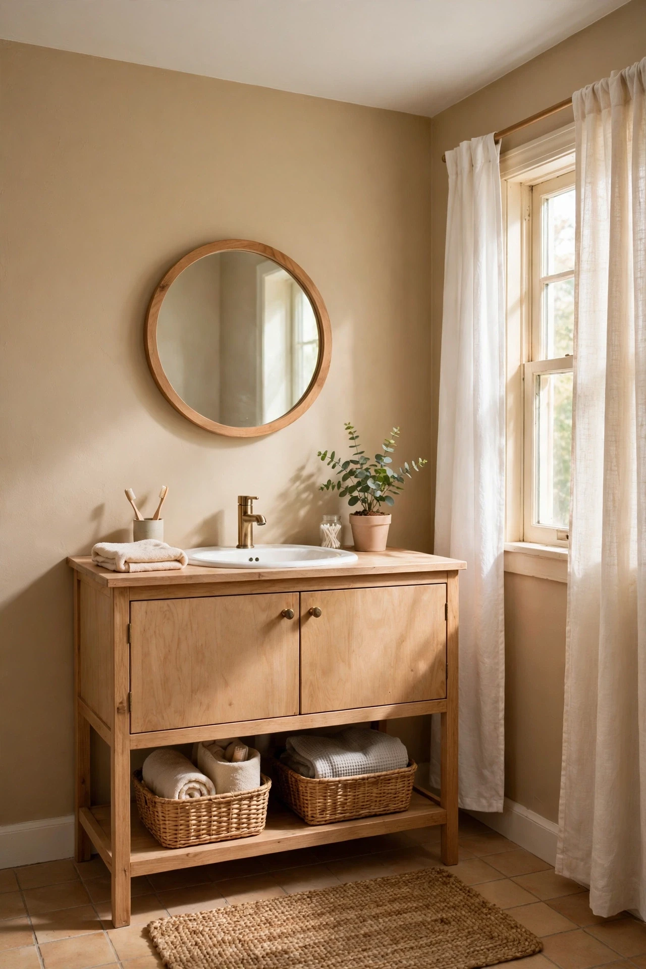 25 Beige Bathroom Ideas on a Dime