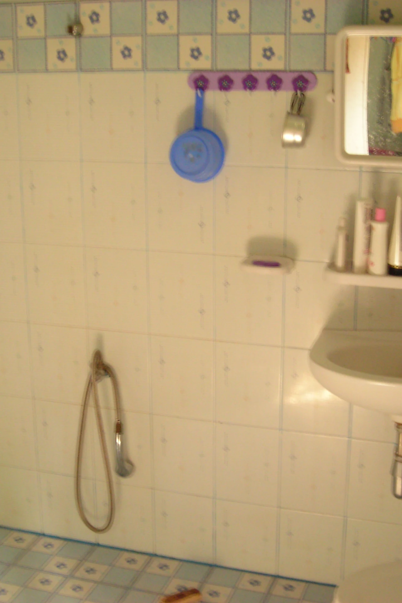 Checked Gingham for a Country Cottage in a cozy budget bathroom with soft natural light