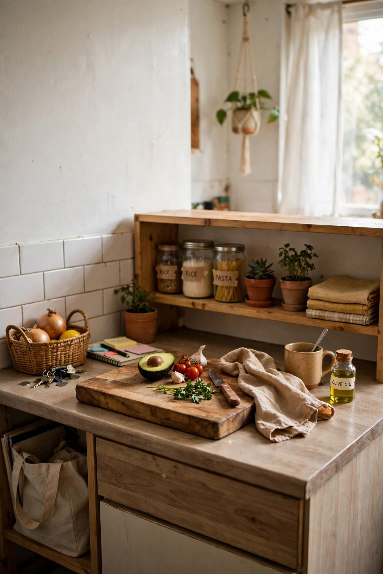 Add a Sturdy Cutting Board in a budget first apartment