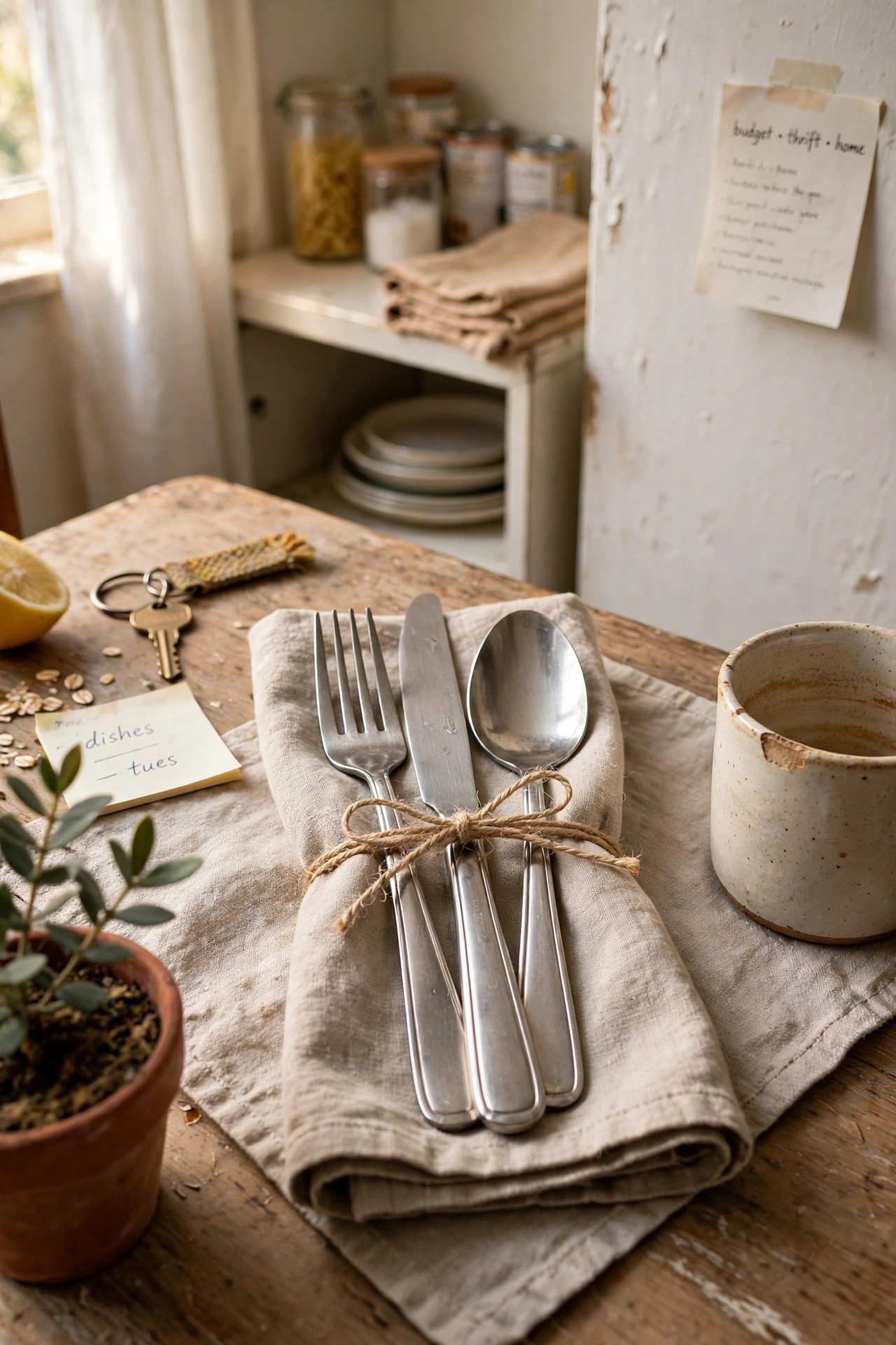 Get a Simple Silverware Set in a budget first apartment