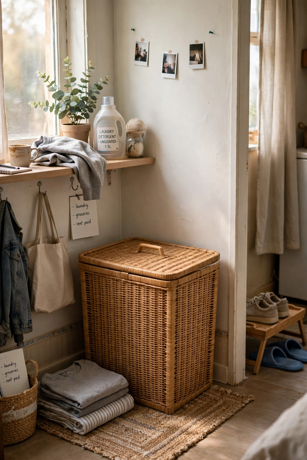 Get a Laundry Hamper With a Lid in a budget first apartment