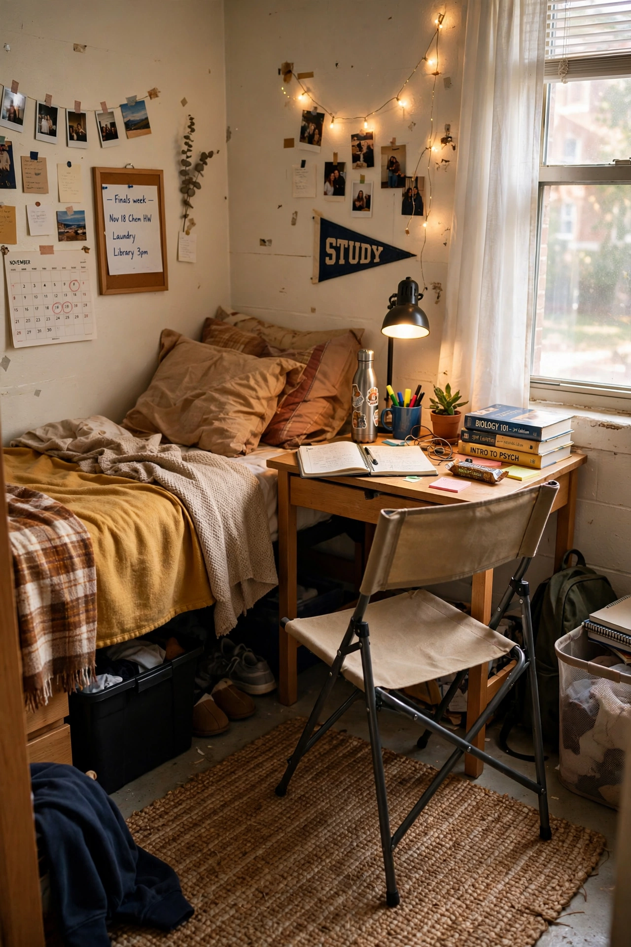 Keep a Foldable Chair for Visitors in a small dorm room