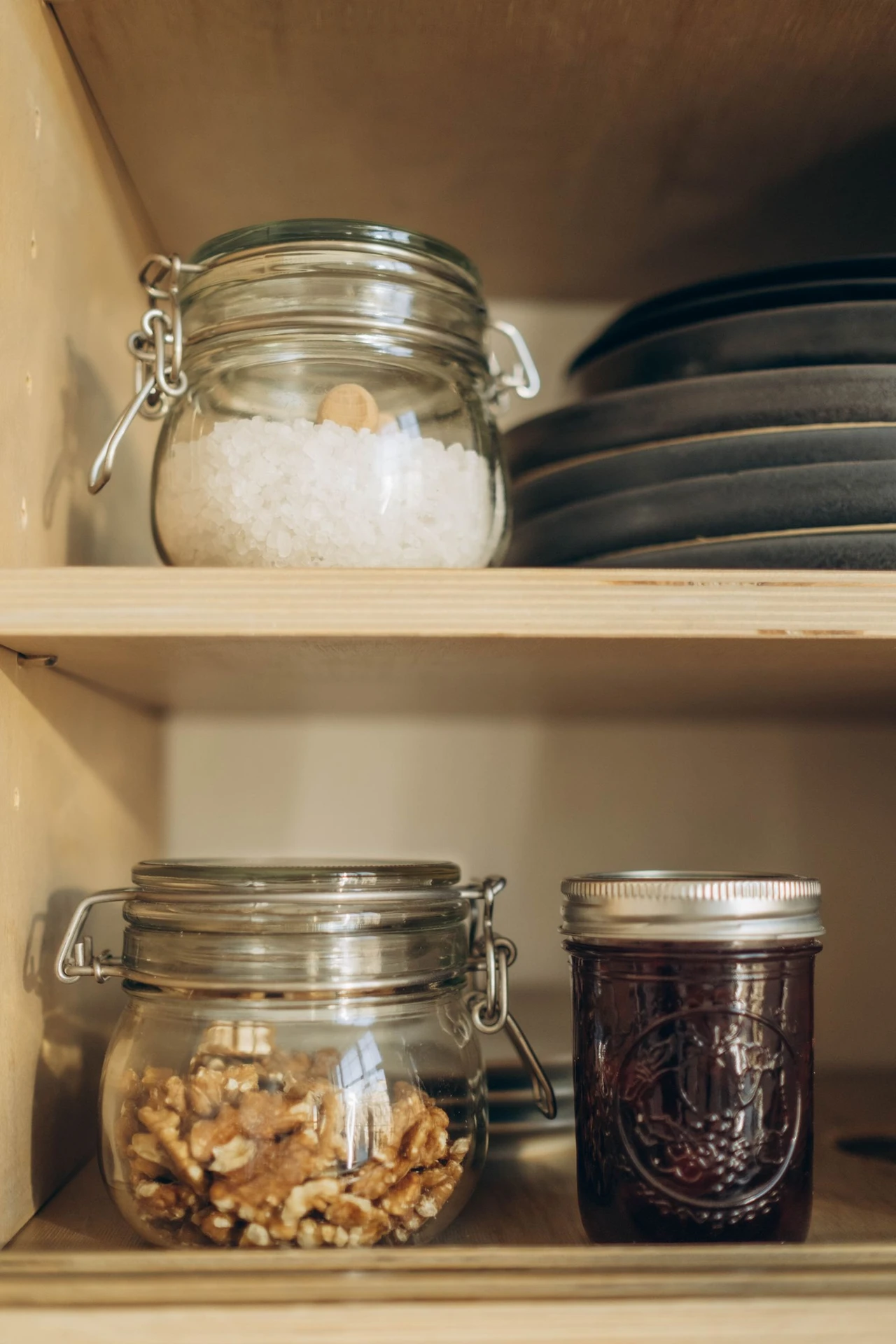 Raise Shelves With Shelf Risers in a small apartment