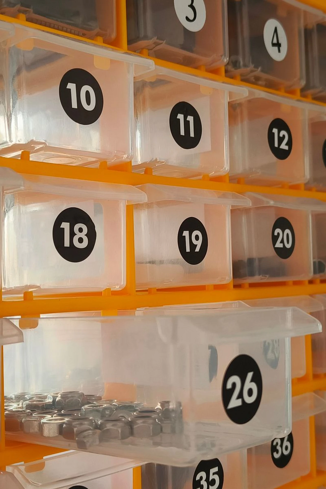 Stack Clear Bins So You Can See Inside in a small apartment
