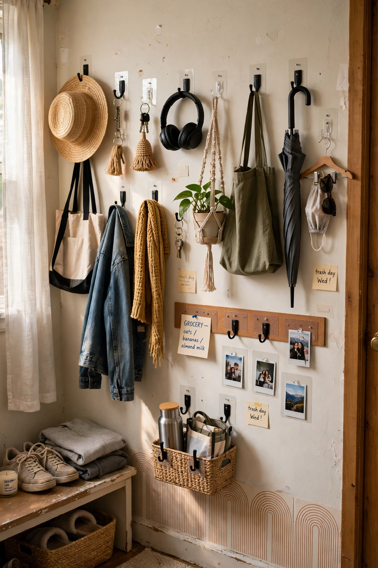 Hang Everything With Command Hooks and Strips in a rental apartment