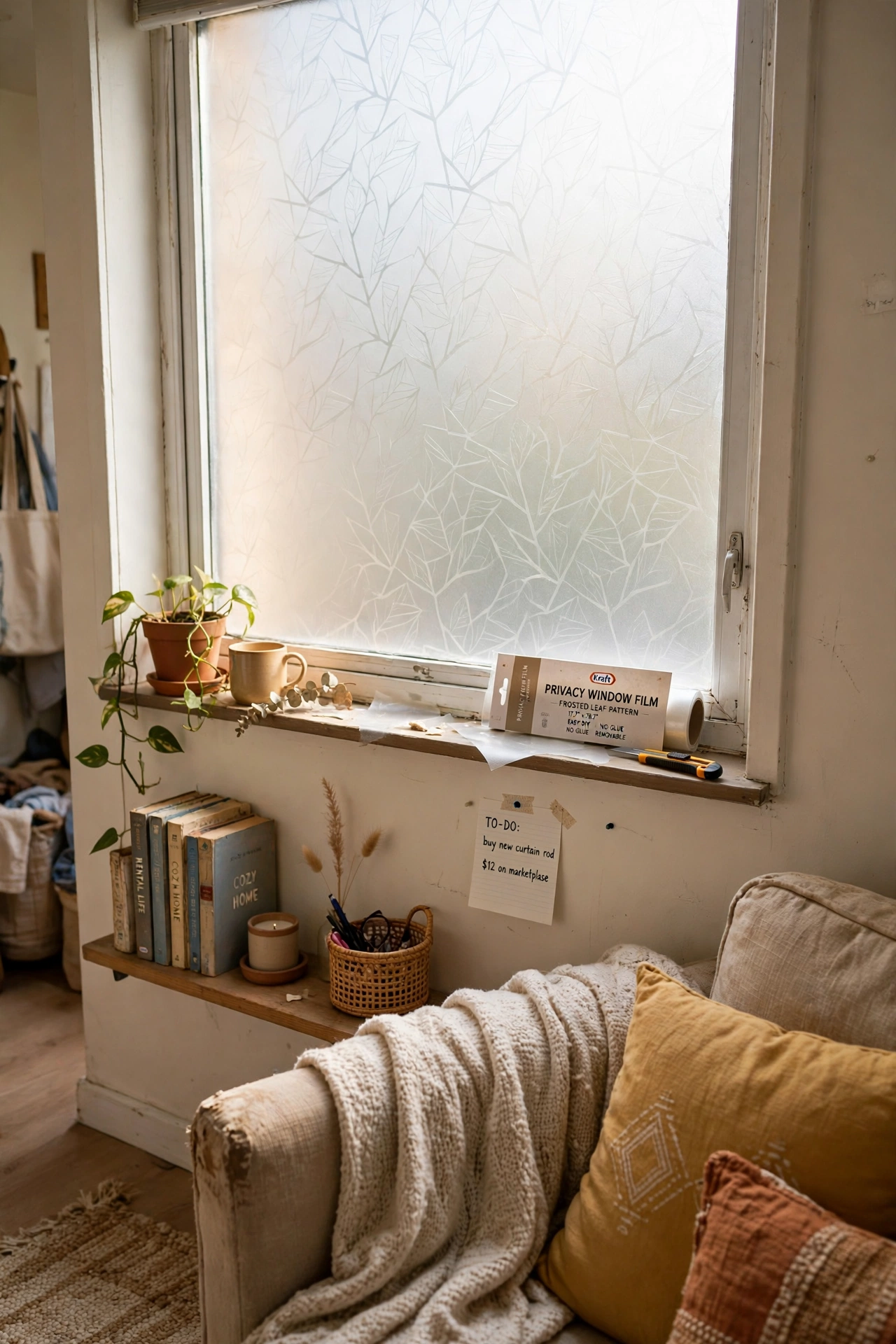 Add Privacy With Window Film in a rental apartment