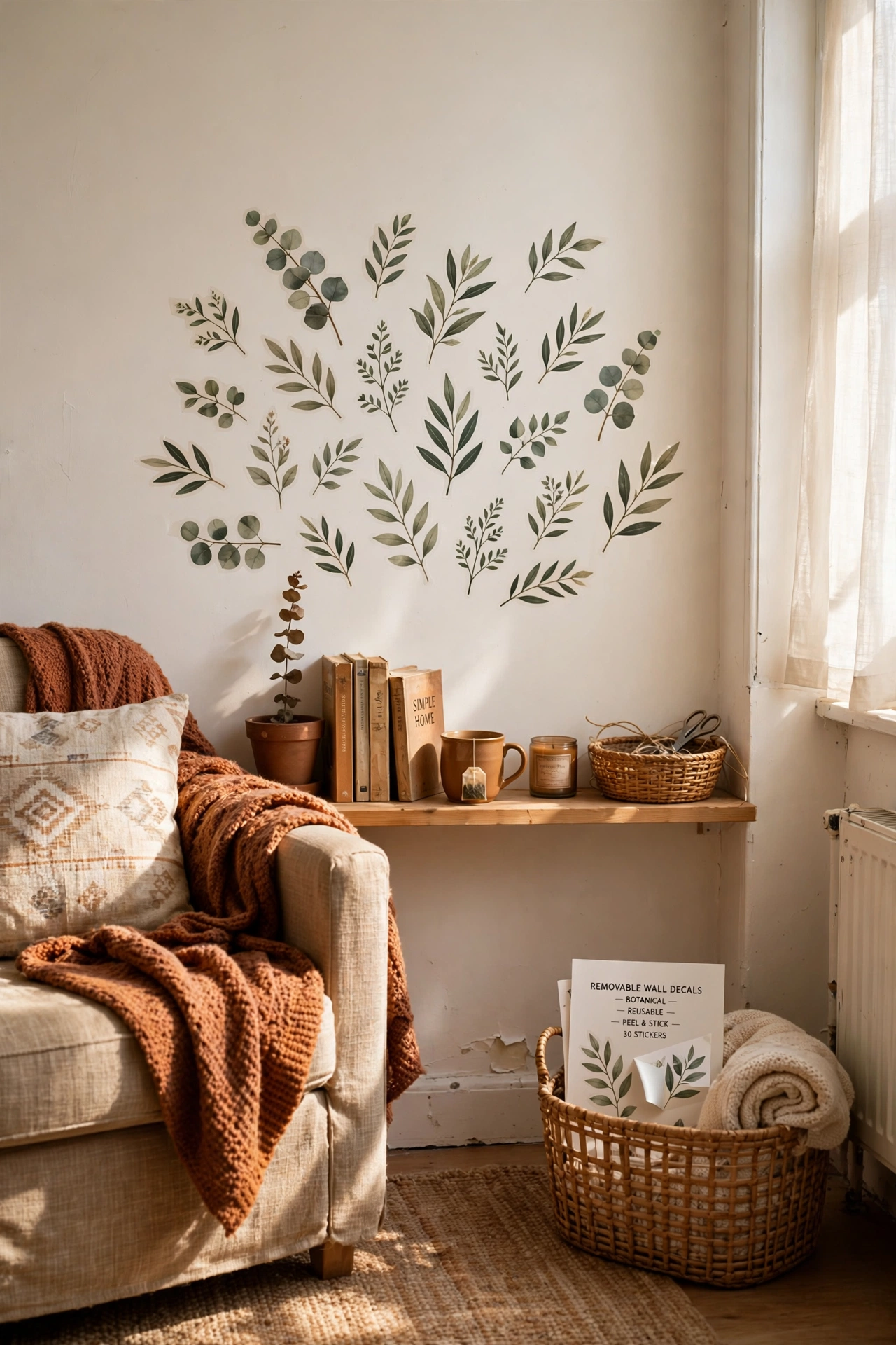 Decorate With Removable Wall Decals in a rental apartment