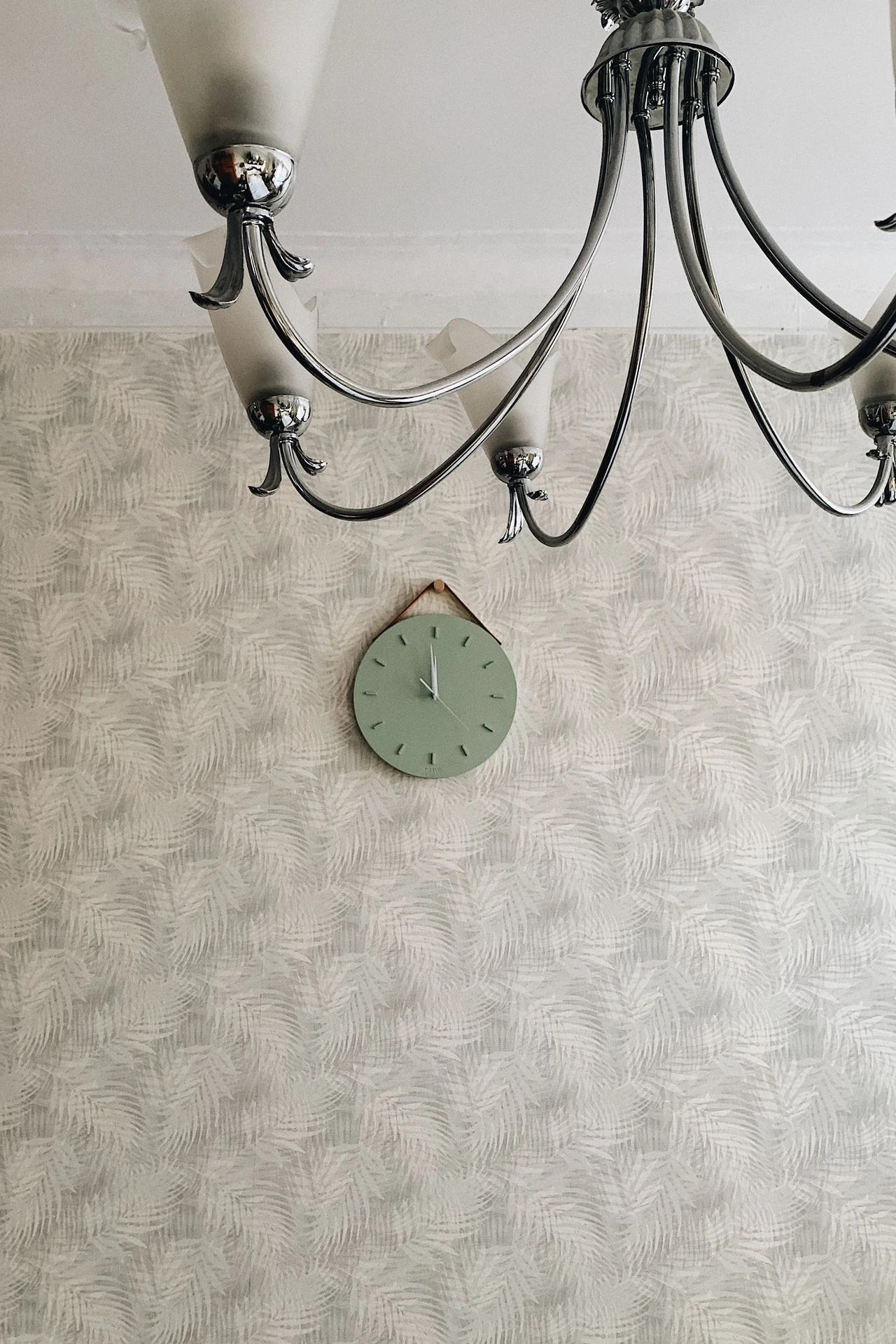 Cover One Wall in Peel-and-Stick Wallpaper in a small apartment