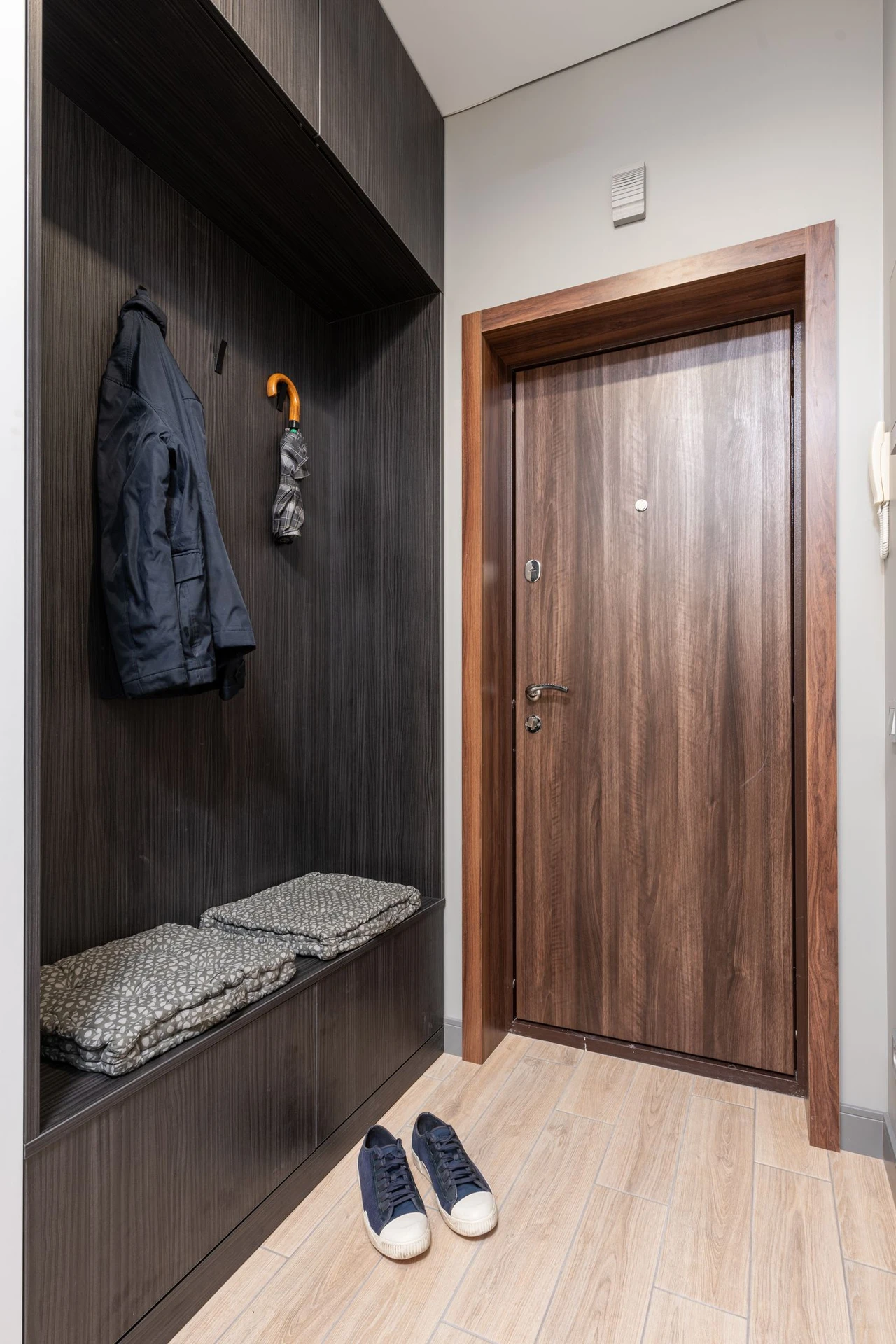 Hang Over-Door Racks Everywhere in a small apartment