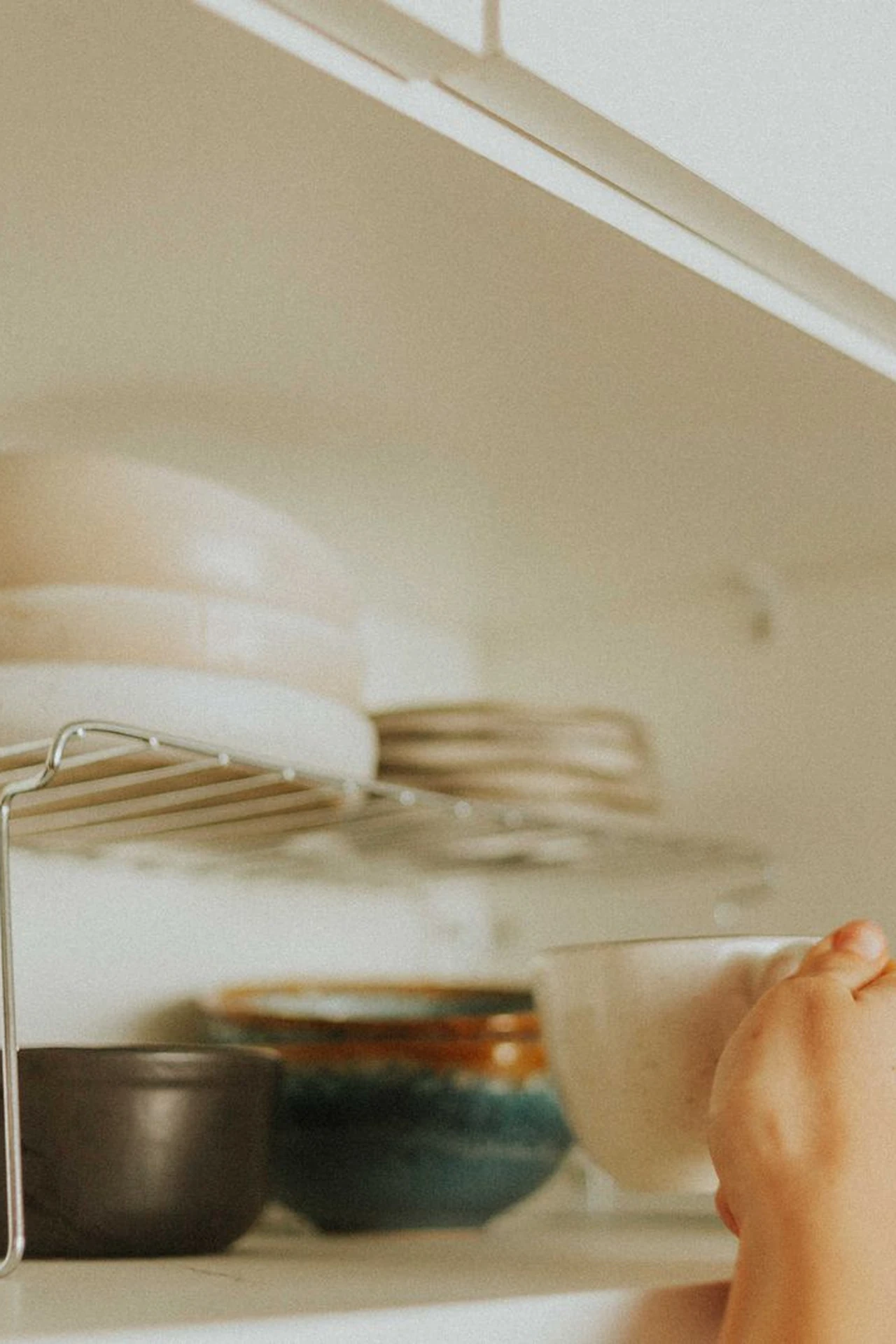 Raise Shelves With Cabinet Risers in a small apartment