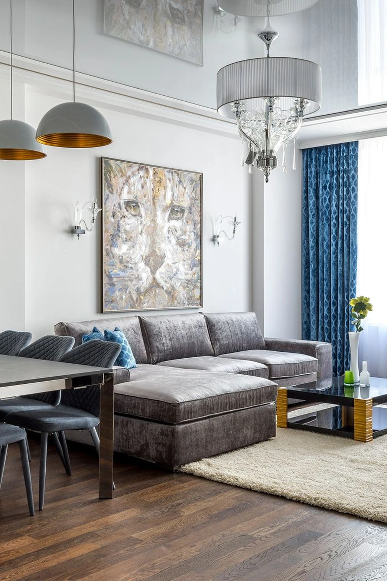 Define Zones With Rugs in a small apartment