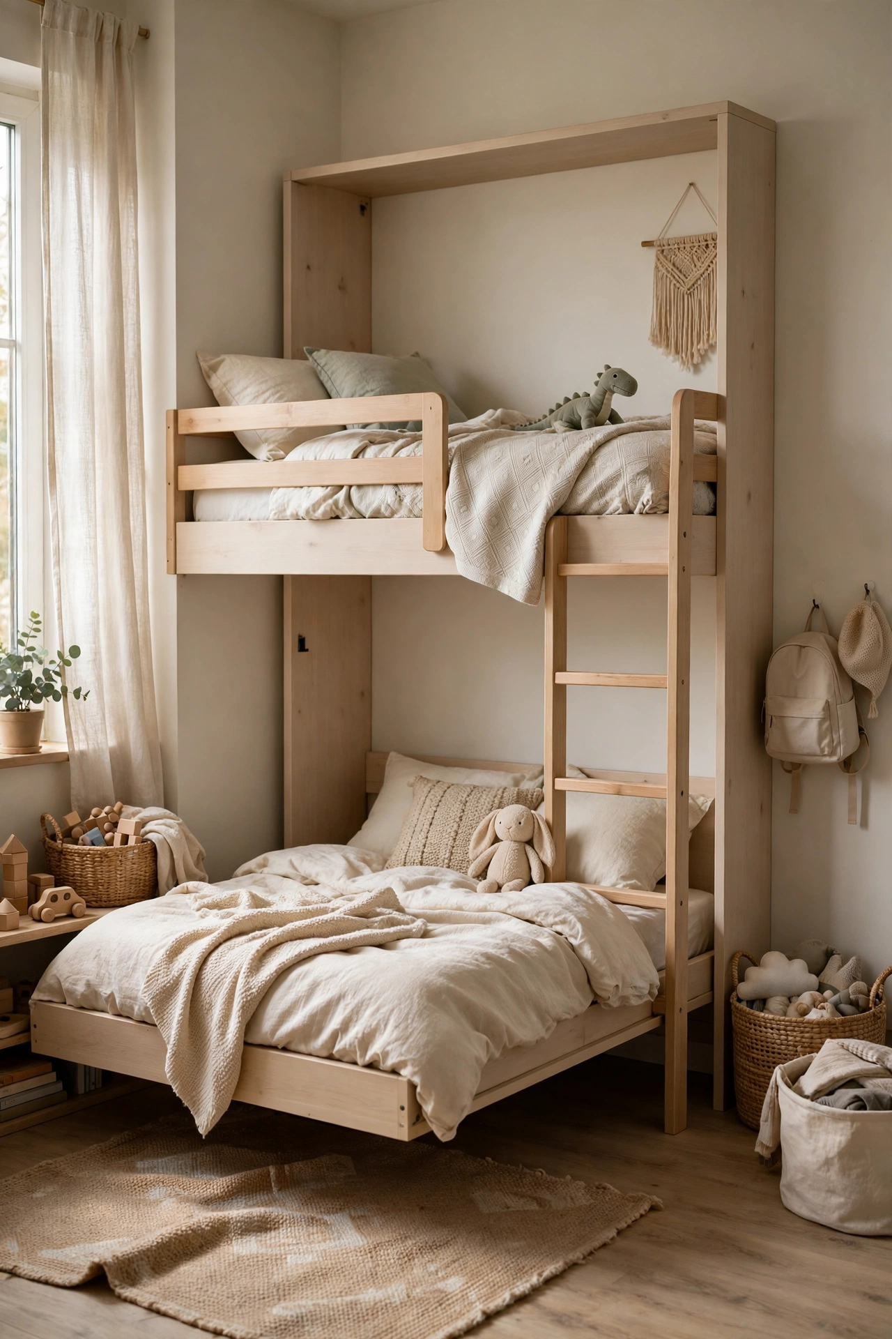 Murphy Bunk Beds for a Kids Room in a small budget-friendly apartment